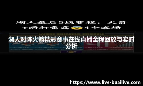 湖人对阵火箭精彩赛事在线直播全程回放与实时分析